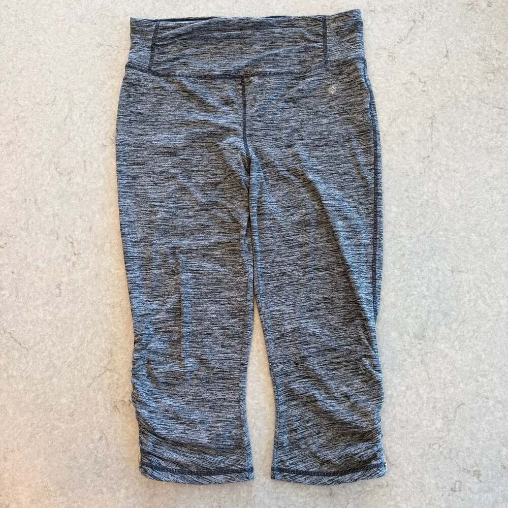 Tangerine Capri Leggings Size Large Heather Charcoal Black Workout
